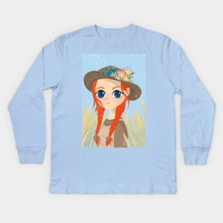 anne with an e jilooo version an semi orange red hair girl Kids Long Sleeve T-Shirt